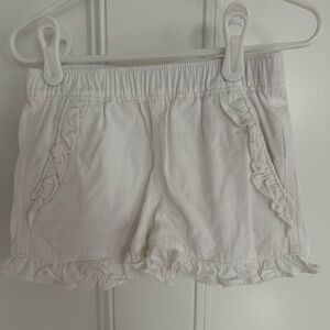CrewCuts White Ruffle Trim Shorts Size 6